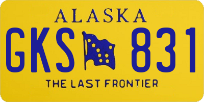 AK license plate GKS831