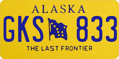 AK license plate GKS833