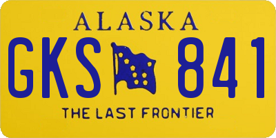 AK license plate GKS841