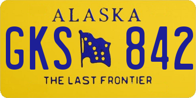 AK license plate GKS842