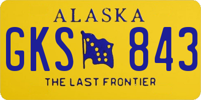 AK license plate GKS843