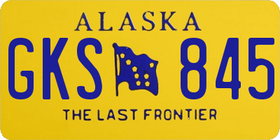 AK license plate GKS845