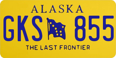 AK license plate GKS855