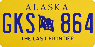 AK license plate GKS864