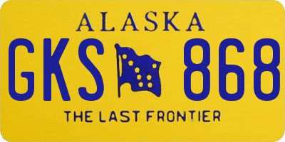 AK license plate GKS868