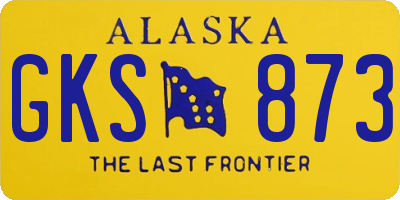 AK license plate GKS873