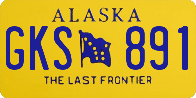 AK license plate GKS891