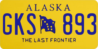 AK license plate GKS893