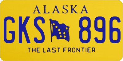 AK license plate GKS896