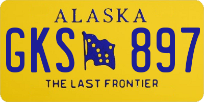 AK license plate GKS897