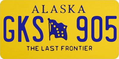 AK license plate GKS905
