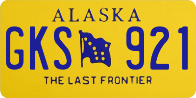 AK license plate GKS921