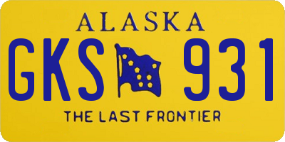 AK license plate GKS931
