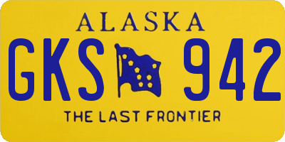 AK license plate GKS942