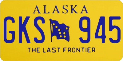 AK license plate GKS945