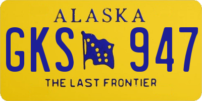 AK license plate GKS947