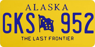 AK license plate GKS952