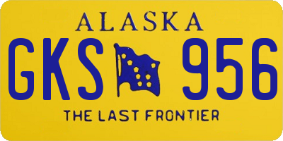 AK license plate GKS956