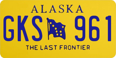 AK license plate GKS961