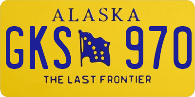 AK license plate GKS970
