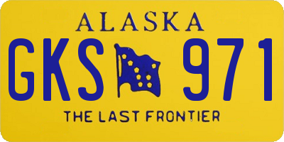 AK license plate GKS971