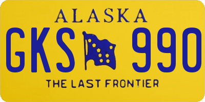 AK license plate GKS990