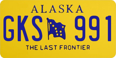 AK license plate GKS991