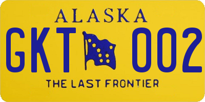 AK license plate GKT002