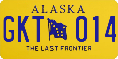 AK license plate GKT014