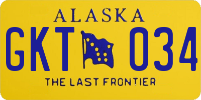 AK license plate GKT034