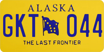 AK license plate GKT044