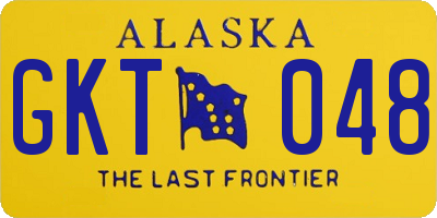 AK license plate GKT048