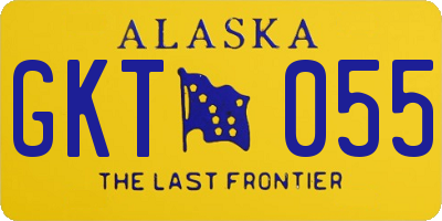 AK license plate GKT055