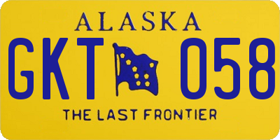 AK license plate GKT058