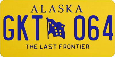 AK license plate GKT064