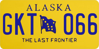 AK license plate GKT066
