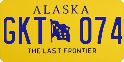 AK license plate GKT074