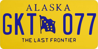 AK license plate GKT077