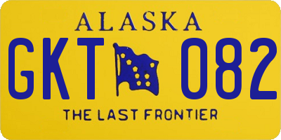 AK license plate GKT082
