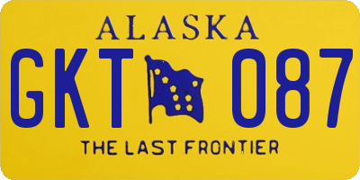 AK license plate GKT087