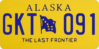 AK license plate GKT091