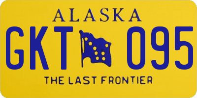 AK license plate GKT095