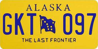 AK license plate GKT097