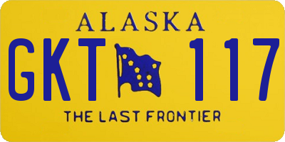 AK license plate GKT117