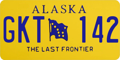 AK license plate GKT142