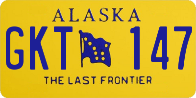 AK license plate GKT147