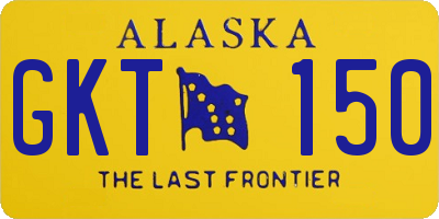 AK license plate GKT150