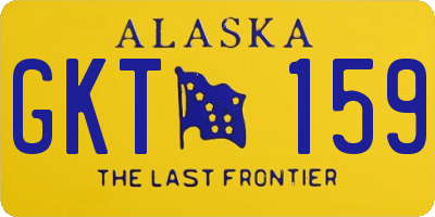 AK license plate GKT159