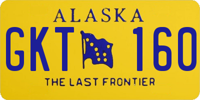AK license plate GKT160