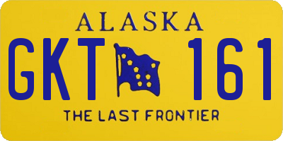 AK license plate GKT161